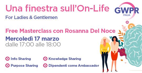 17 Marzo | FREE MASTERCLASS con Rosanna Del Noce